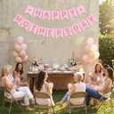 Happy Mother's Day Decorations Banner, Mothers Day Decor Sign Banner for Mom Party, Fireplace, Mantle, Wall Decor, Reusable Farmhouse Photo Prop Pink