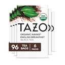TAZO Organic Awake English Breakfast Black Tea Bags, Bold Traditional Breakfast-Style Black Tea, 96 Total Tea Bags (16ct - Pack of 6) Exp. 08/2027