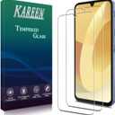 KAREEN 2-Pack Screen Protector for Samsung Galaxy A15 5G Tempered Glass, Anti Scratch, Bubble Free, 9H Hardness, Easy to Install (Clear)