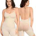 FeelinGirl Backless Shapewear for Women Tummy Control Seamless Sculpting Postpartum Thigh Slimmer Body Shaper M/L