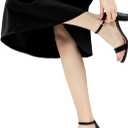 Women's Heeled Sandals Open Toe Ankle Strap 2.5-Inch Chunky Heels Dress Shoes Wide Feet Friendly, Size 41