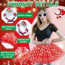Mepase 6 Set Christmas Tutu Costume Tutu Tulle Skirts Sunglasses for Women Adults Christmas Winter Cosplay Party Favors
