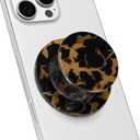 Svanove Magnetic Phone Grip Compatible with Magsafe Phone Grip Holder, Collapsible Tortoise Print Mag Safe Cellphone Grips Kickstand, Cute Animal Pattern Trutle Shell Stand for iPhone Samsung Android