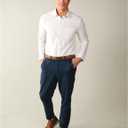 &COLLAR Slim Fit/Athletic Fit Long Sleeve Performance Men's Dress Shirt (White, XXL)