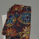 Fowocu Boho Floral Mandala Tapestry Wall Hanging Vintage Bohemian Flower Medallion Tapestry Aesthetic Orange Stained Glass Hippie Small Tapestries for Bedroom Living Room Dorm Decor 48 x 36 Inch