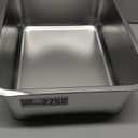 Stainless Steel Cat Litter Box - Metal High Sided Cat Pan, Large Stainless Steel Box, Indoor Litter Tray, Non Stick, No Smell, Easy-Clean Design for Hygienic Pet Care  Large Size for All Cats (silvery)