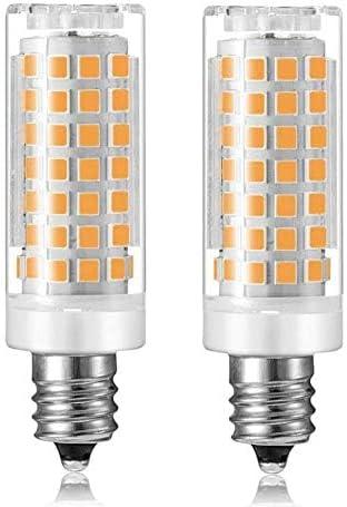 2 Pack E11 LED Bulb Not-Dimmable Mini Candelabra Bulbs/for Ceiling Fan, Chandelier Lighting, Pendants, Table Lamps,S3108 Replacement Q75CL/MC -JD T4 E11 Mini Candelabra Base (Cool White)