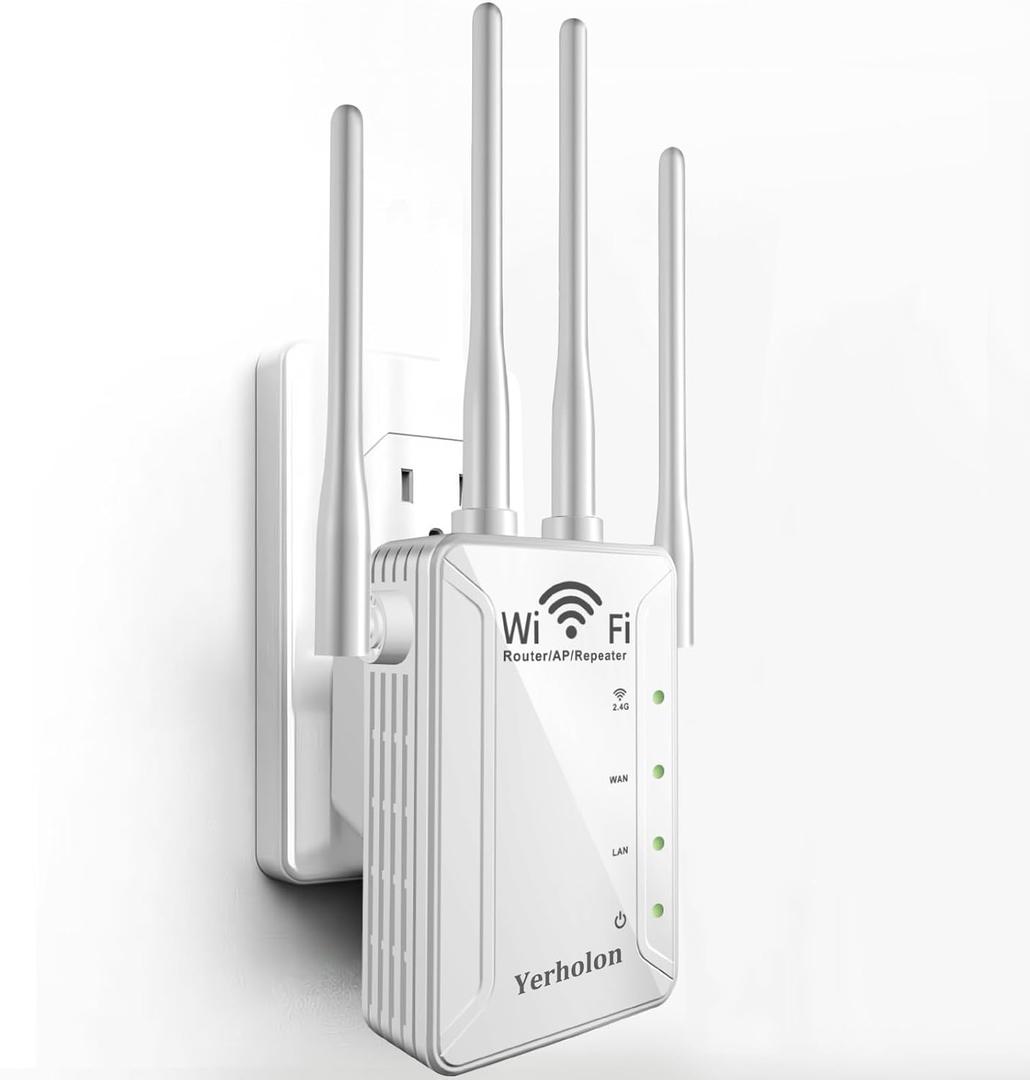 WiFi Extender Signal Booster for Home, Up to 10000+ Sq.ft Coverage, WiFi Booster, WiFi Repeater, Wireless Internet Booster, WiFi Amplifier ,WiFi Extender with Ethernet Port, Support 150+ Devices