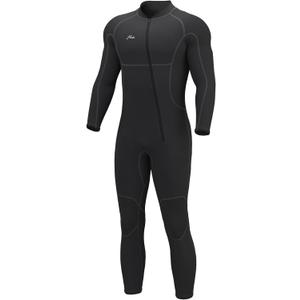 Hevto Men Wetsuits 3/2mm Neoprene Wet Suit Back Front Zip in Cold Water for Surfing Swimming Diving (Medium)