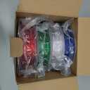 AMOLEN 3D Printer Filament Bundle, PETG Filament 1.75mm,Transcucent Clear/White,Red,Green,Blue Filament,PETG Transparent Filament with Light Transmission Feature,250g x 4 Spools Set