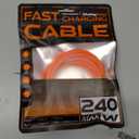 chubbycable Chubby 2.0 USB C 120W Fast Charging Cable Silicone Soft Durable USB C Cable Extra Thick Charger Cord Compatible with iPhone 17-15 Series iPad, Orange, USB-A to Type-C, 6.6FT