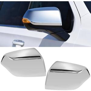 Moonlinks Compatible with Chevy Suburban/Tahoe, GMC Yukon/Yukon XL Side Mirror Cover 2021 2022 2023 2024 2025, Chrome Left Driver & Right Passenger Side Clip-on Mirror Cap WITH Turn Signal