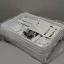 Sywhitta 4-Tier Plastic Rolling Utility Cart with Handle, Multi-Functional Storage Trolley for Office, Living Room, Kitchen, Movable Storage Organizer with Wheels, White