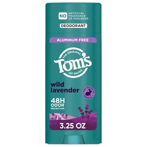 Tom’s of Maine Wild Lavender Natural Deodorant for Men and Women, Aluminum Free, No Artificial Fragrances, Dyes, or Preservatives, Baking Soda Free, 48Hour Odor Protection, 3.25 oz (2 Pack)