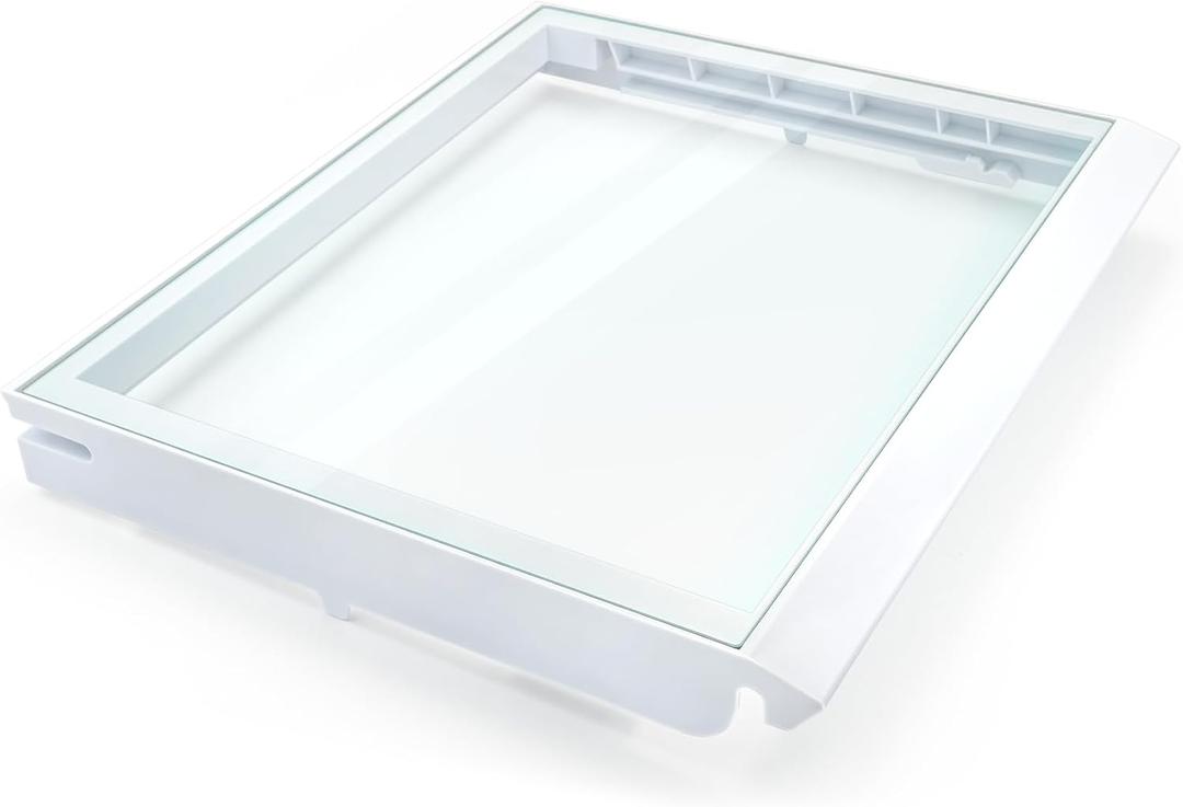 W10508993, W10864399 Refrigerator Glass Crisper Cover Compatible with whirlpool, kenmore, maytag, amana and kitchenAid etc, Crisper Drawer Cover Assembly W10275293 Replace 2217039, 2206096, 2209698
