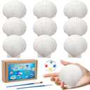MORFEN 10 PCS Scallop Shells, Seashells for Crafts, 4''-5'' White Sea Shells for Crafting Decorating Painting, Large Seashells to Paint DIY Craft Beach Wedding Party Decorations