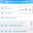2 Complete Spring Tension Curtain Rods (6 Sections Total) - 33 to 59 Inches, Adjustable Curtain Rods No Drilling Spring Loaded Curtain Rods for Windows Doors, White