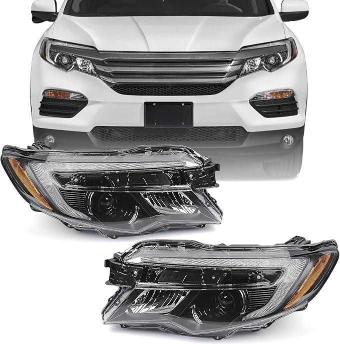Huray 2-Pin Headlights for Honda Pilot 2016-2018/Ridgeline 2017-2020 | 33150-TG7-A02 33100-TG7-A02 OE Head Lamp Replacement Pair