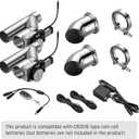 Dual Electric Exhaust Cutout 2.5 Inch with Elbow Muffler Exhaust Valve Kit with One Controller Remote Kit