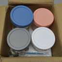 4 Pack Overnight Oats Containers with Lids and Spoons - DRKIO 16 Oz Glass Mason Jars for Overnight Oats Leak Proof Oatmeal Container Great for Cereal Fruit Vegetable Milk Salad Yogurt Meal Prep