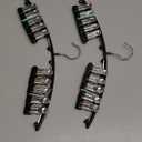 Volnamal Legging Organizer for Closet, Metal Yoga Pants Hangers 2 Pack w/10 Clips Holds 20 Leggings, Space Saving Hanging Closet Organizer w/Rubber Coated Closet Organizers and Storage, Black