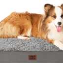 EHEYCIGA Orthopedic XL Dog Beds for Extra Large Dogs with Removable Washable Cover for Crate, Light Grey, 41x27 (41*27*3.5 inches)