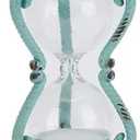 SOFFEE DESIGN Rustic 6-Minute Hourglass Sand Timer, Vintage Distressed Sand Clock, Rustic Sand Watch with White Sand, Antique Sandglass for Home, Kitchen, Office Decor, Turquoise