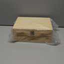 Almagic Unfinished Wood Box with Hinged Lid 1 Pack - 10.6" x 7.6" x 4.3" Smooth Unpainted Wooden Storage Box for Crafts, Jewelry, DIY Painting, Gift Packaging - Lightweight & Warp-Resistant