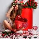 2 x BBTO 3 Pcs Valentine's Day Heart Wooden Sign Rustic Valentines Table Decorations Farmhouse Holiday Table Centerpiece Heart Tiered Tray Home Decor for Party Mantle Shelf