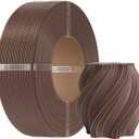 Creality PETG Filament Refill 1.75mm 1KG, No-Spool for Bambu Lab Reusable Spools, 3D Printer Filament High Precision 0.02mm, Odorless & Moistureproof, Brown