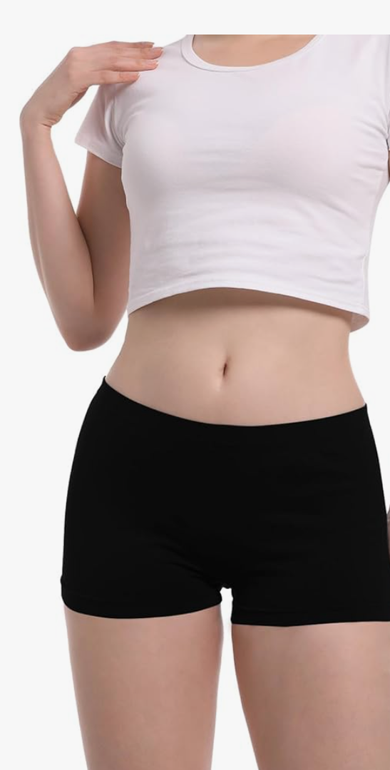 Seamless Boyshort Underwear For Women Nylon Spandex Boyshorts Panties Soft Stretch Boy Shorts Underwear MultiPack, Size L 4Pack
