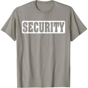 Security Shirt Kids Security Guard Costume Security Officer T-Shirt, XS, Gray