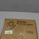 Solar Ground Lights Outdoor 12 Pack Waterproof Upgraded Flat Solar Garden Lights with 4 Side Light Stainless Steel Solar Powered Disc Light for Walkway Pathway Landscape Lawn Yard - Cool White