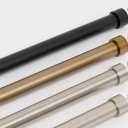 Ivilon Drapery Window Curtain Rod - End Cap Style Design 1 Inch Pole. 48 to 86 Inch Color Brushed Nickel