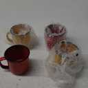 Hemoton Enamel Cups Set of 4 12Oz Vintage Metal Mugs for Camping Picnic Kitchen and Home Use Assorted Colors Drinkware