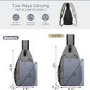 Pritent Crossbody Bags for Women Men Trendy Sling Bag Backpack Casual Chest Bag with Convertible Shoulder Strap