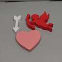 Valentines Day Decor Cupid's Love Arrow - 3PCS Pink Heart Wood Tiered Tray, Table Decorations Sign, Centerpieces for Table Mantel, Romantic Wedding Party Gifts