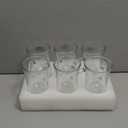 ZENFUN Set of 6 Irish Coffee Mugs, 8 Oz Glass Footed Espresso Cups with Handles, Clear Goblet Mugs Glasses for Coffee, Latte, Cappuccino, Smoothie, Hot&Cold Beverage