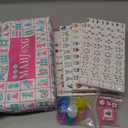 160 Pink Engraved American Mahjong Game Set with Carrying Bag and Accessories, 1.2 Mahjong Tile Set