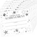 Classroom Award Certificates for Students -25 Certificate of Achievement Awards, Gold Star Certificate Paper, Preschool Graduation Certificates for Kids, Kindergarten Diploma, Star Student Honor Roll