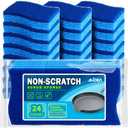 AIDEA Non Scratch Scrub Sponge, 21Count, Sponges for Dishes, Sponges Kitchen, Cleaning Sponge, Cleans Fast Without Scratching, Stands Up to Stuck-on Grime, Cleaning Power for Everyday Jobs