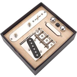 Alnicov Electric Guitar Prewired Threaded Saddle Bridge Plate Loaded Pickups,3-way Switch Control Plate with Tone Volume Knobs,Neck Pickup Set for Telecaster TL Electric Guitar Alnicov Electric Guitar Prewired Threaded Saddle Bridge Plate Loaded Pickups,3-way Switch Control Plate with Tone Volume Knobs,Neck Pickup Set for Telecaster TL Electric Guitar