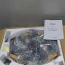 LEDIARY 20 Inch Fandelier Caged Ceiling Fan with Light, Bladeless Ceiling Fan with Remote, Small Farmhouse Fan Lights Ceiling Fixtures for Kitchen, Bedroom-Black and Gold