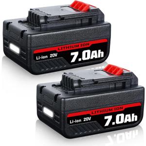 VINIDA Upgraded 2 Packs PCC685L 7.0Ah Replacement for Porter Cable 20V Battery Compatible with Porter Cable Batteries PCC680L PCC682L PCCK602L2 PCC600 PCC640