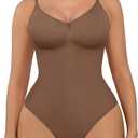 FeelinGirl Shapewear Bodysuit Tummy Control for Women Seamless Sculpting Snatched Waist Body Shaper Body Suit (3X-Large-4X-Large, Cocoa)