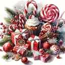 2 x JFYHAB Chirstmas Diamond Painting Kits for Adults, Candy Diamond Art Kit for Beginners, DIY Full Drill Winter Christmas Gift Paint by Diamonds Dots Painting Gem Art Painting Kits 12x12Inch