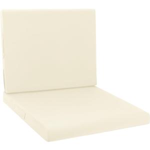 HEBE Outdoor Deep Seat Cushion Set,Waterproof Patio Chair Cushions & Back Cushion for Patio Furniture with Fade Resistant Removable Cover,for Sofa Couch,Beige (Seat 22x22 In + Back 22x19 In)