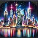 KYOQFVN 5D Independence Day Diamond Art Kits, DIY Diamond Painting Kits for Adults, Acrylic Full Round Drill Paintings Pictures Arts for Home Wall Decor 14X14 Inch (JX0095-US)