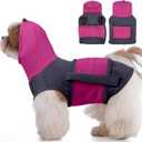 Calming Vest for Small Dogs,Color Block Anxiety Relief Shirt for Fireworks,Separation & Travel,High Neck Wraps Head & Ears,Soft & Adjustable for Comfort,Machine Washable,Purple-XS (X-Small (Chest:16.9")