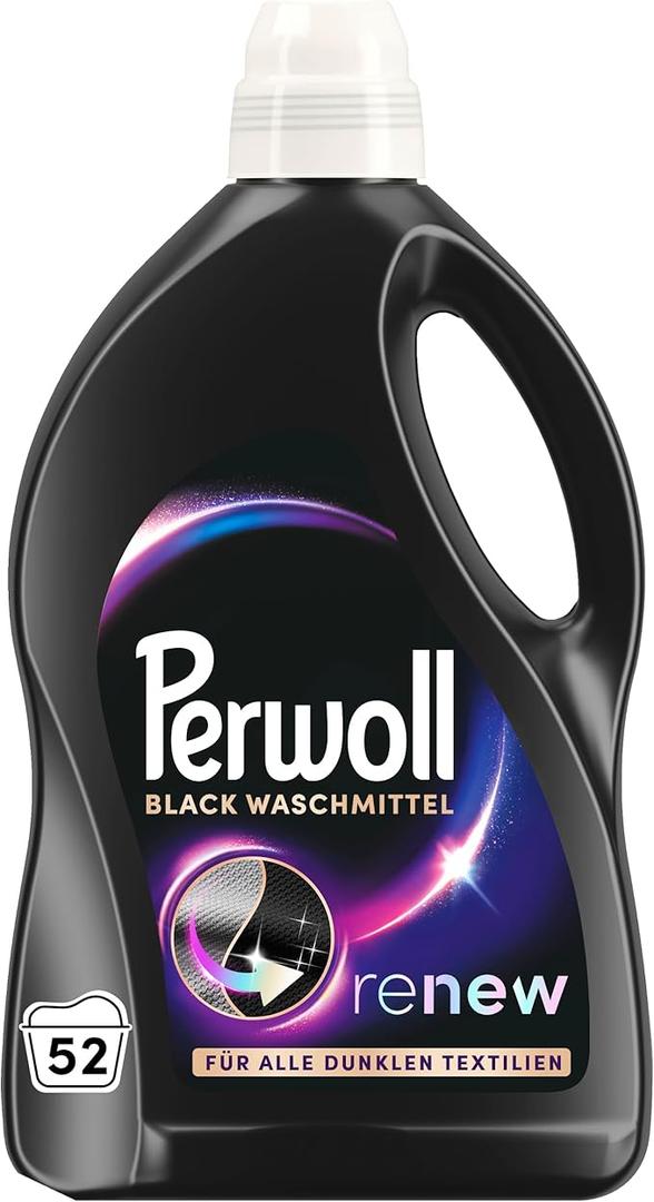 Perwoll Renew Black (1 x 52 Washes) | Detergent For All Dark Colors | Improves Color and Strengthens Fibers